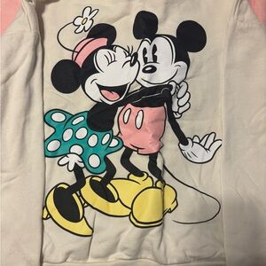 Disney Women’s Cream Mickey and Minnie Sweatshirt